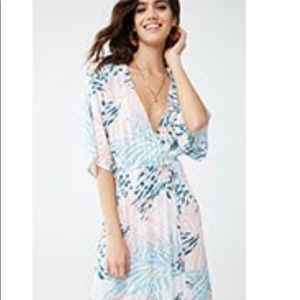 F21 short-sleeve wrap maxi dress